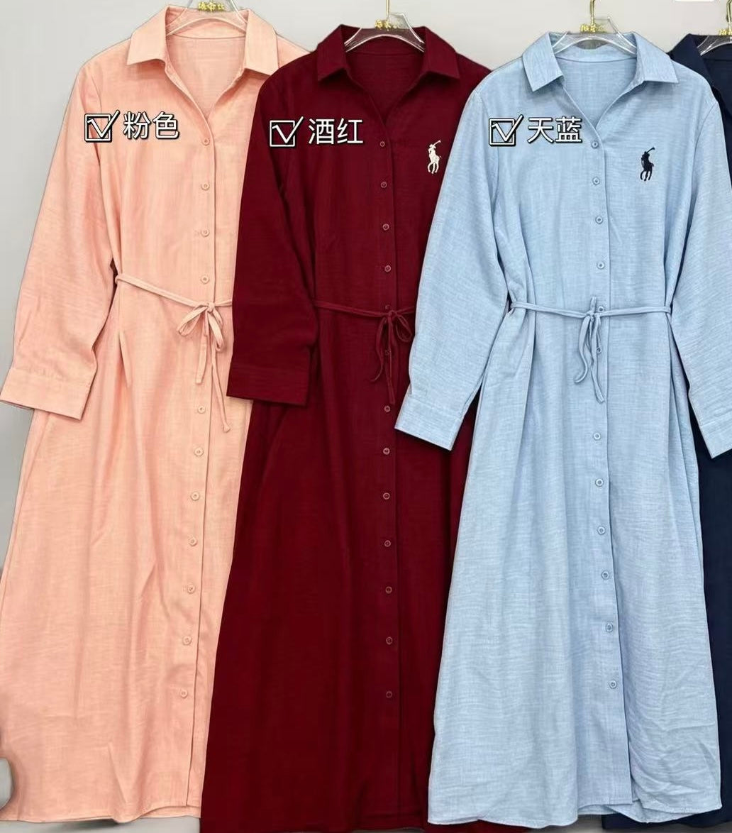 Polo Long Shirt (Maroon)