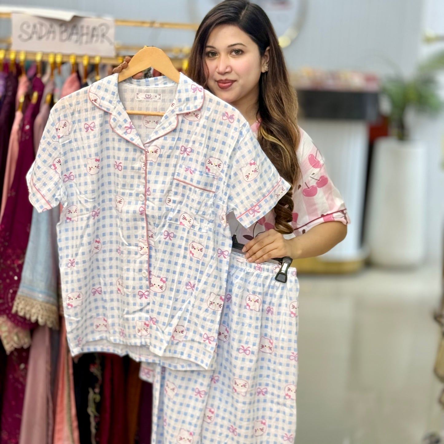 Sky Check Hello Kitty PJ Set (3pc)