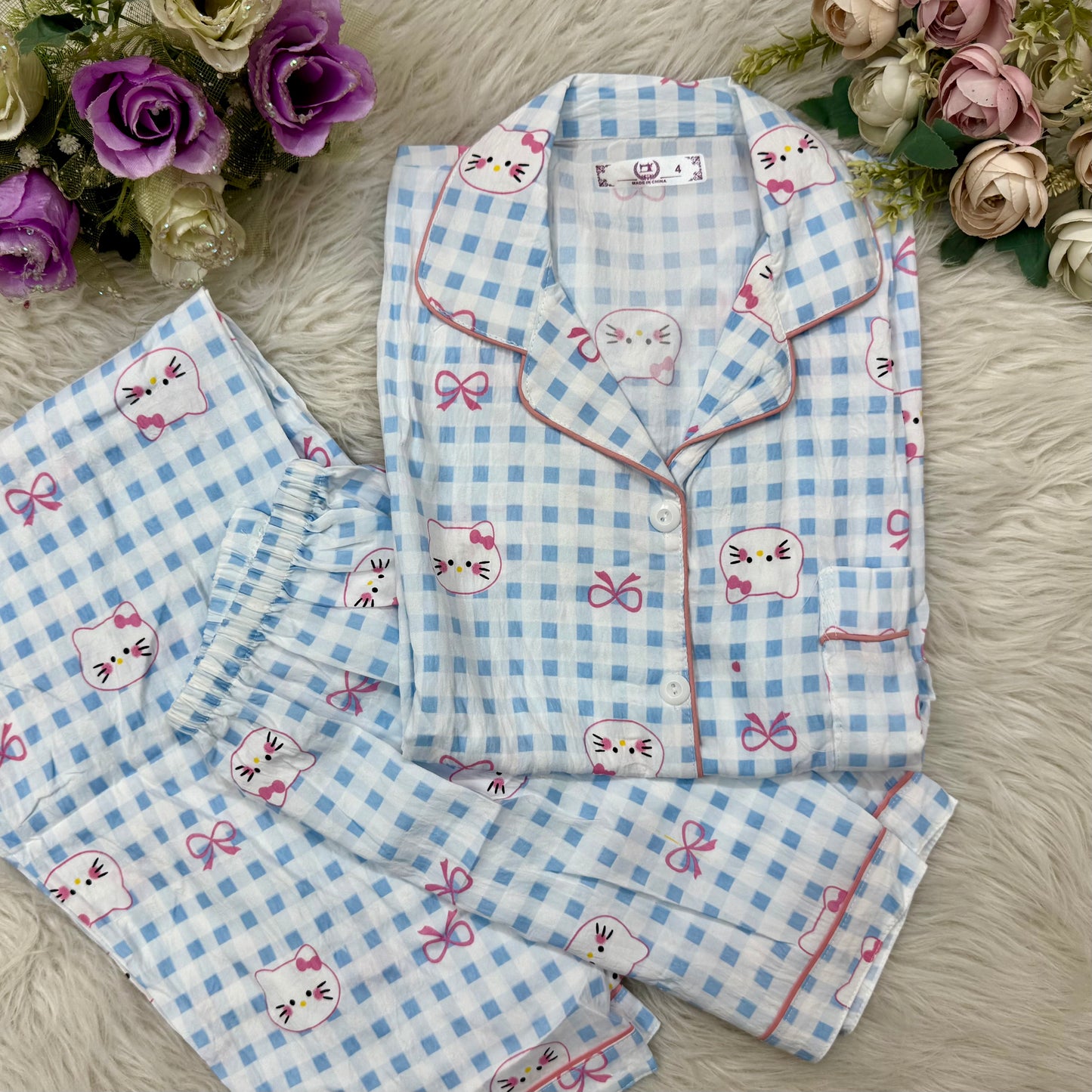 Sky Check Hello Kitty PJ Set (3pc)