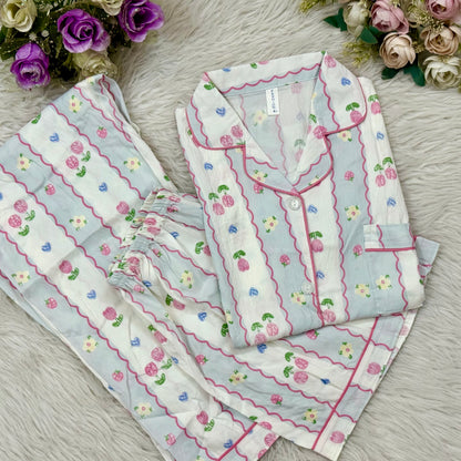Half Sleeve Fruit Print PJ Set (3pc)