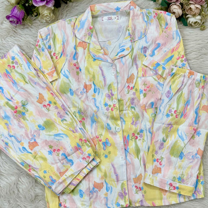 Rainbow Butterfly PJ Set Half Sleeve (3pc)