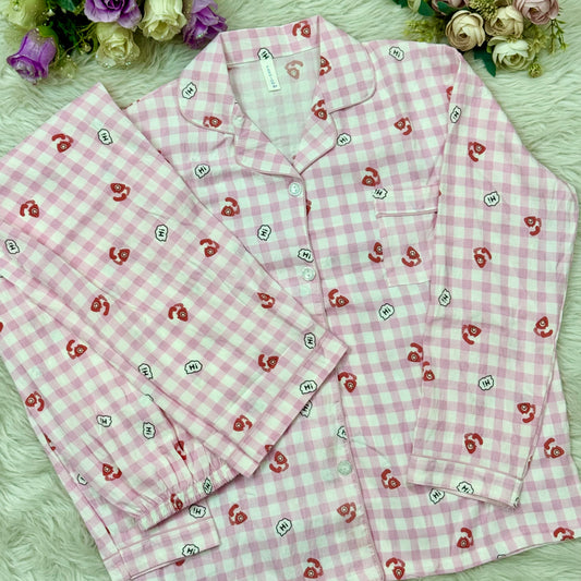 Full Sleeve Red Phone PJ Set (2pc)