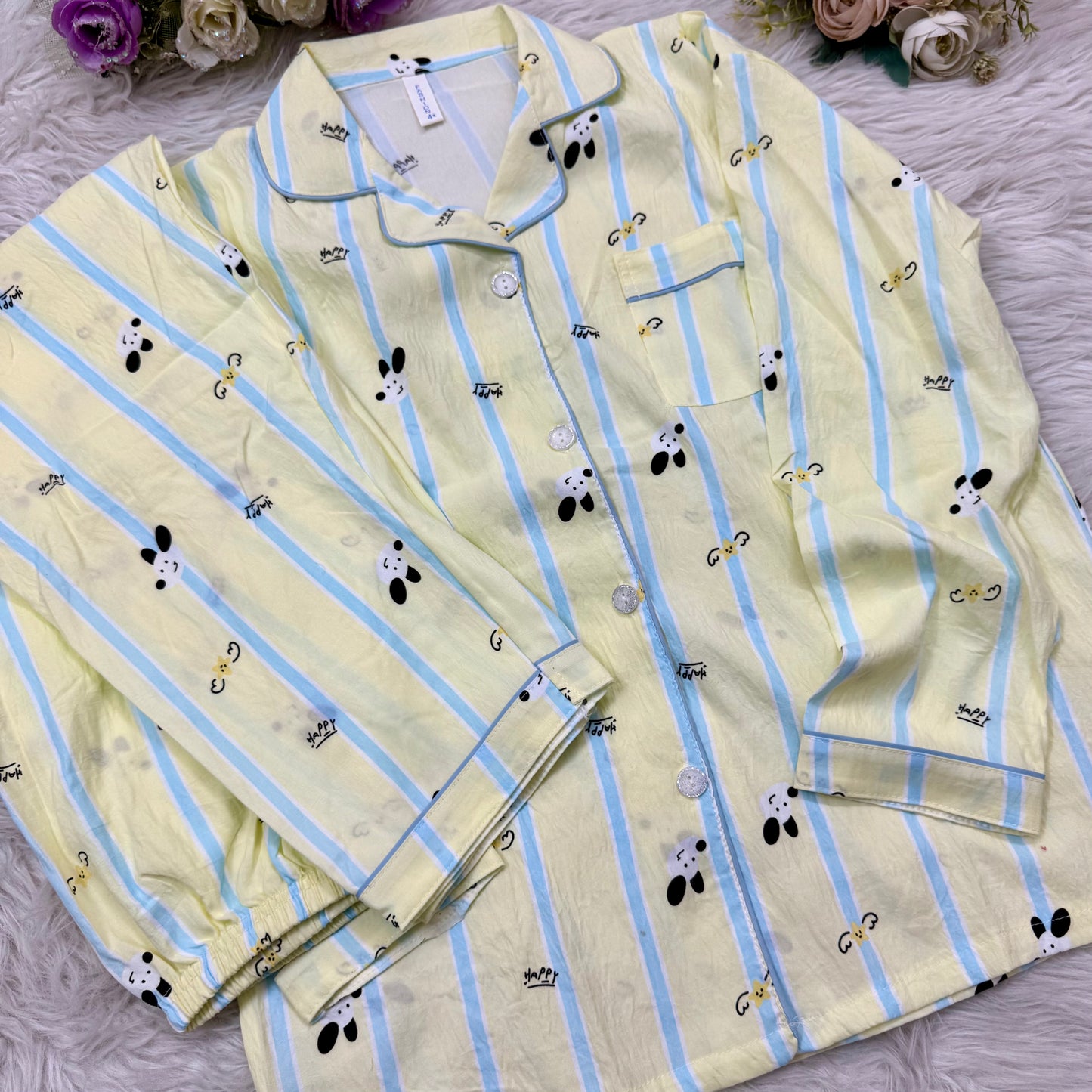Full Sleeve Baby Yellow PJ Set (2pc)