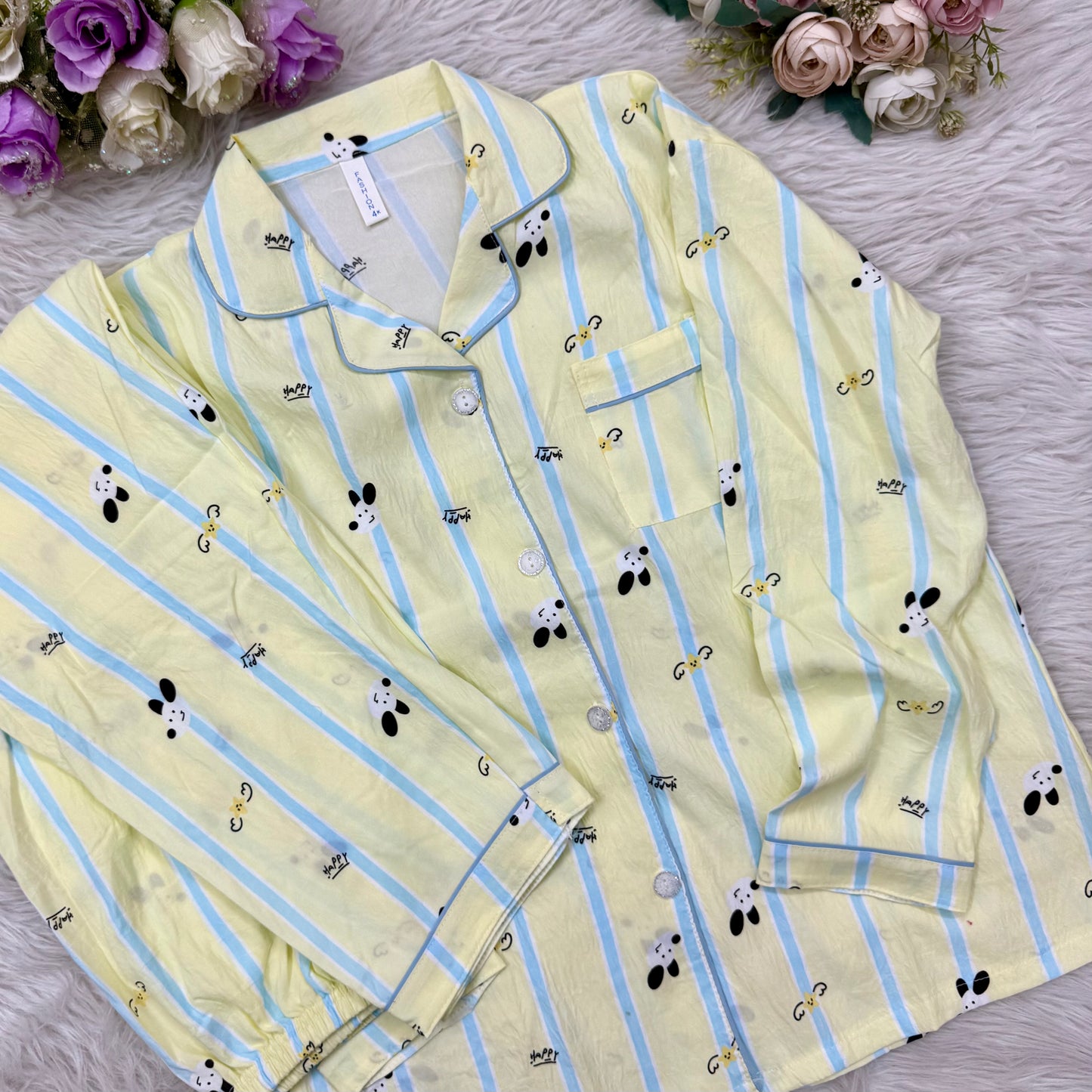 Full Sleeve Baby Yellow PJ Set (2pc)