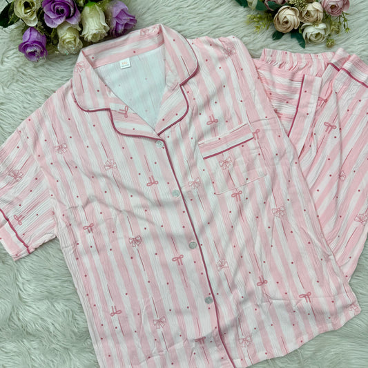 Half Sleeve Bow PJ Set (2pc)