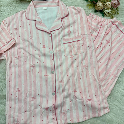 Half Sleeve Bow PJ Set (2pc)