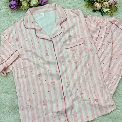 Half Sleeve Bow PJ Set (2pc)