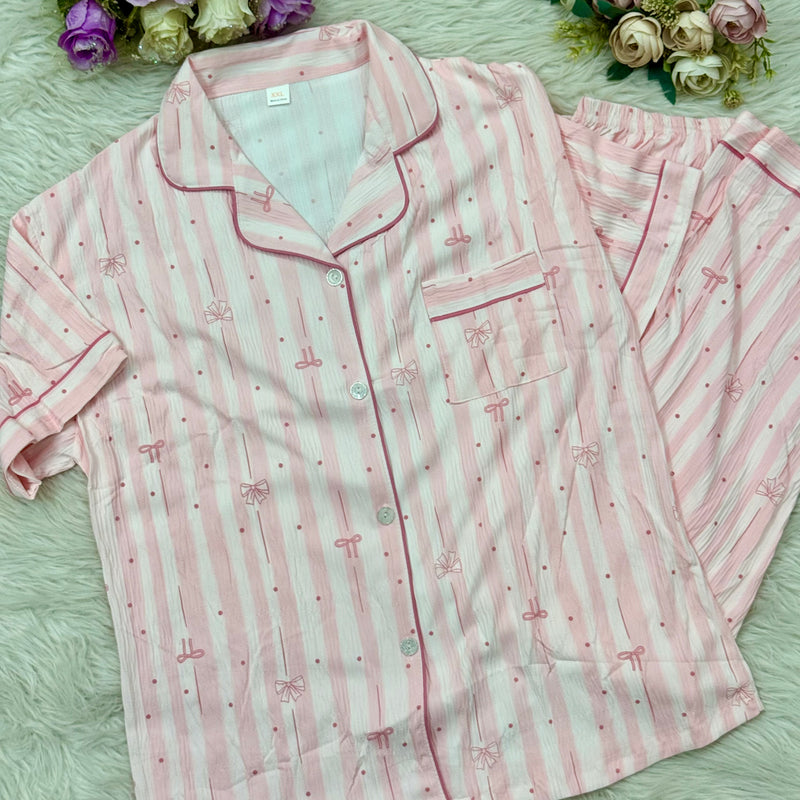 Half Sleeve Bow PJ Set (2pc)